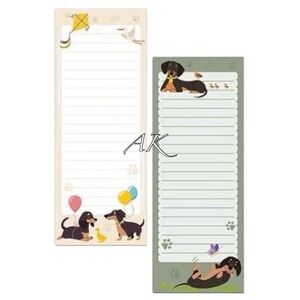 Dachshund Refrigerator Magnet Notepads
Set of 2 • Grocery List • To Do List